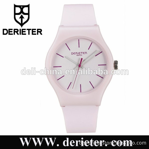 Custom Logo Quartz Watch in Stock Plastic Silicone